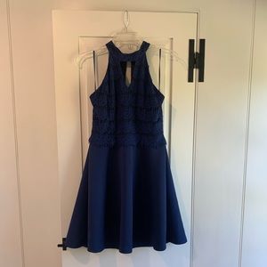 Francesca’s navy blue dress